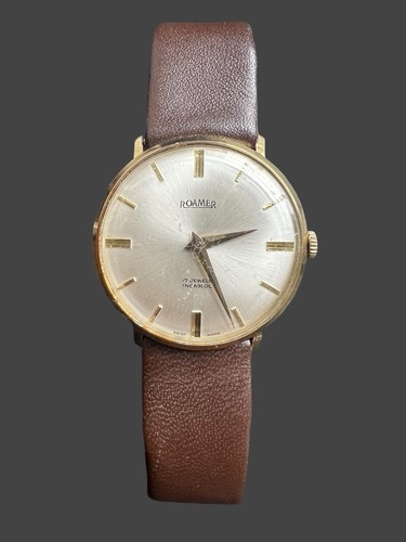 Roamer gold plaque wristwatch - roamer,