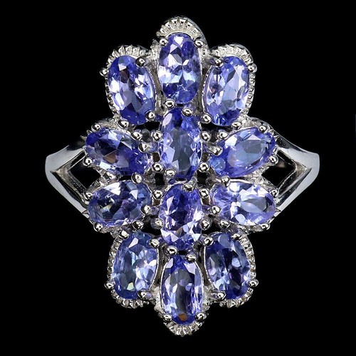 Silver ring tanzanite natural - silver,