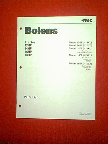 Bolens tractor models h12xl - models,