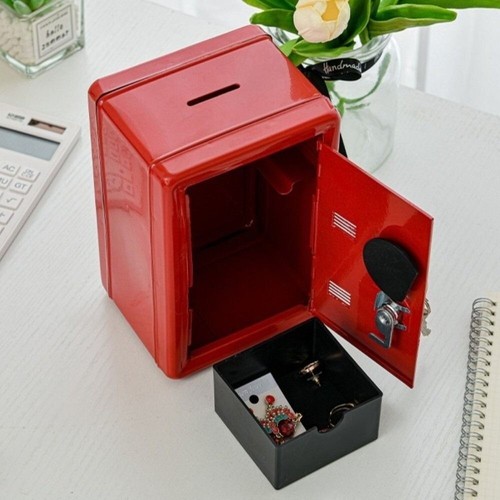 Mini metal coin bank locker - metal,