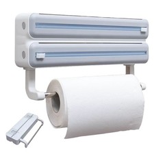 Wall Mount Paper Towel Holder Cling Film Spice Rack Kitchen Roll Foil Dispenser