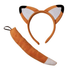FOX Ears and Tail Set Headband Fancy Dress Costume Accessory ONE SIZE FITS ALL