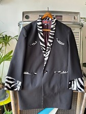 TEDDY BOY DRAPE JACKET . BLACK