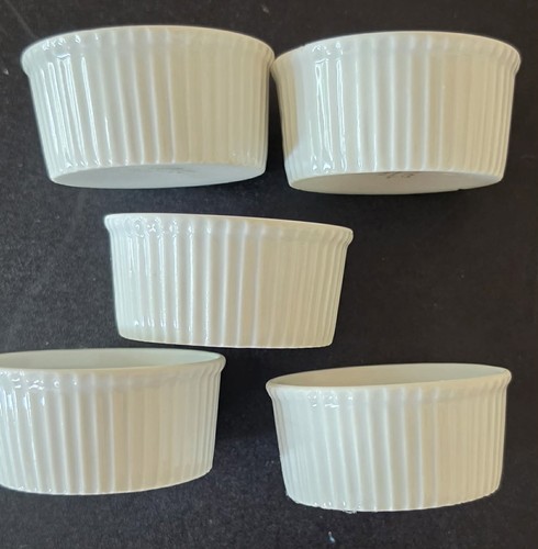 Apilco white ribbed porcelaine - white,