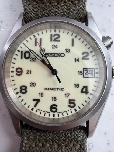 Mens seiko kinetic military - seiko,