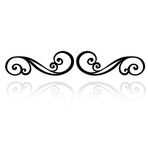 Metal scroll wall art decor - wall,