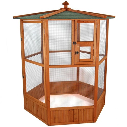 Large wooden aviary bird house - large,