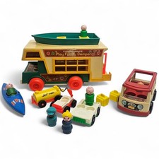 Fisher Price Little People Play Family Camper Van Mini Bus People Accessori 1972