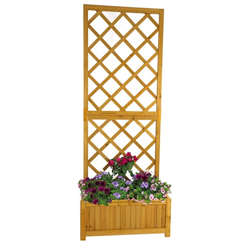 Wooden planter raised garden - planter,