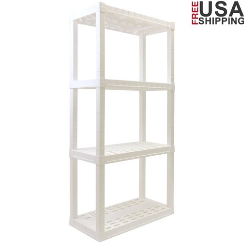 Tier plastic garage shelves - plastic,