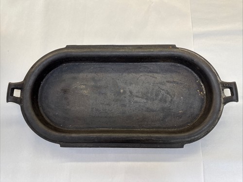 Antique cast iron long - #8, oval