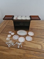 Vintage Pedigree Sindy Doll Hostess Trolley With Some Accessories 1980s