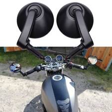 Motorcycle 7/8" 1" Handle Bar End View Side Mirrors Black For Honda Yamaha