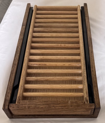 Vintage wooden slatted humidor - vintage,