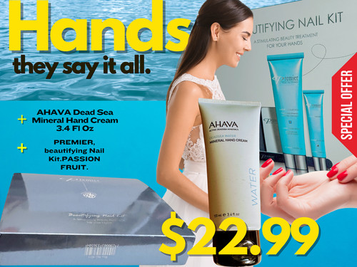 Ahava dead sea - sea, hand