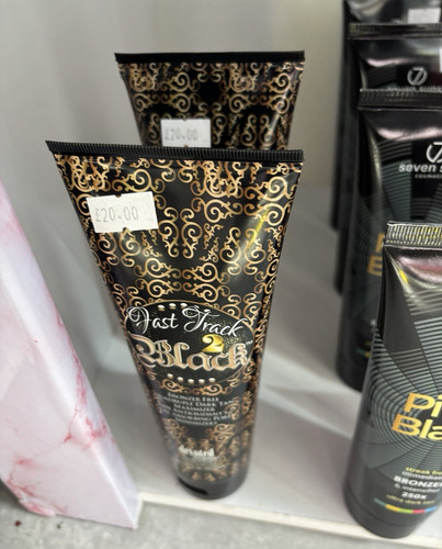 Fast track black sunbed - track,
