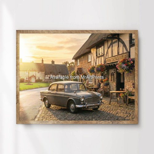 Humber hawk car poster 1960s - car,