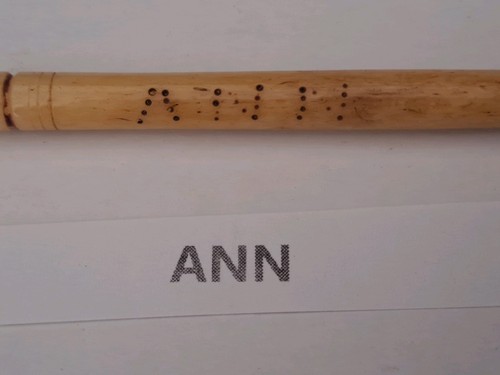 Antique bone lace bobbin - lace, with