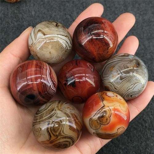 Natural silk agate ball - natural,