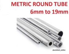 ALUMINIUM ROUND TUBE METRIC 6mm 8mm 10mm 12mm 13mm 14mm 15mm 16mm 18mm 19mm 