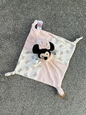 Primark Disney Minnie Mouse Pink White Soother Soft Toy Baby Comforter Blankie