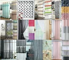 1 PAIR (2 Panels) VOILE NET CURTAIN PANELS EYELET TAB TOP or SLOT TOP HEADER