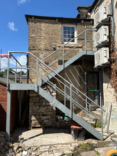 Steel staircase external - staircase,