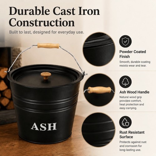 12l ash bucket with - ash,