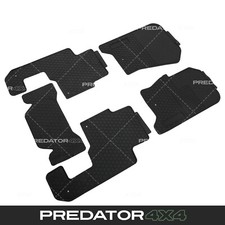 BLACK RUBBER FLOOR MATS SET
