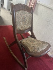 Vintage Wood Wooden Rocking Chair/Nursing - Fold down with a beautiful wood look