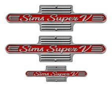 Sims Super V Boat Vintage Sticker Set