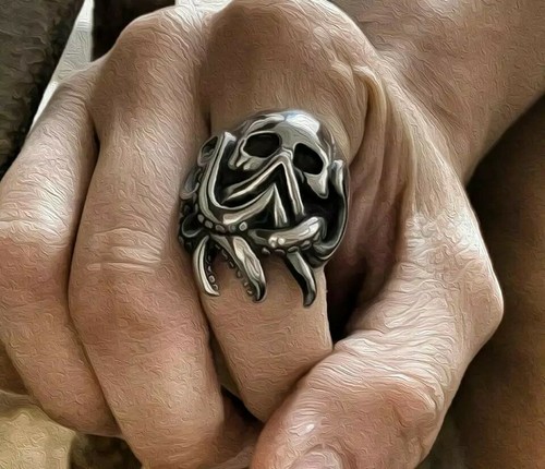 Men octopus skull - octopus, punk
