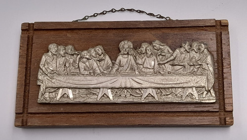 Vtg italian bas relief pewter - italian,