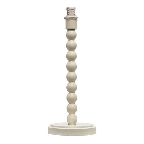 Bobbin ivory table lamp base - ivory,
