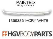 SCANIA R, S, P, T, G Sun Visor Upper Trim 5 LIGHTS Type PAINTED IVORY WHITE