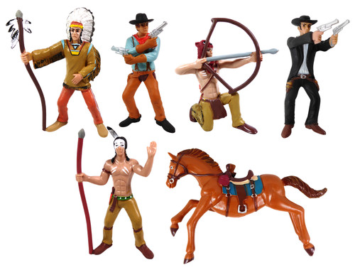 Pvc figurines cowboys - figurines,