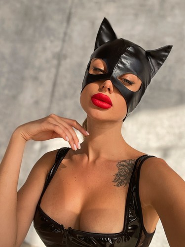 Black cat mask for - , play