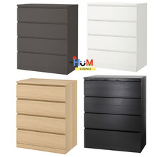 IKEA MALM Chest 4 Drawers 80x100 cm Storage Bedside Cabinet Nightstand Bedroom