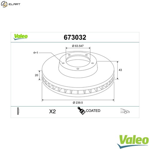 Brake disc 673032 for - brake,