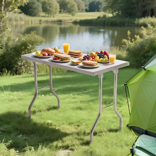 Stainless steel folding table - folding,
