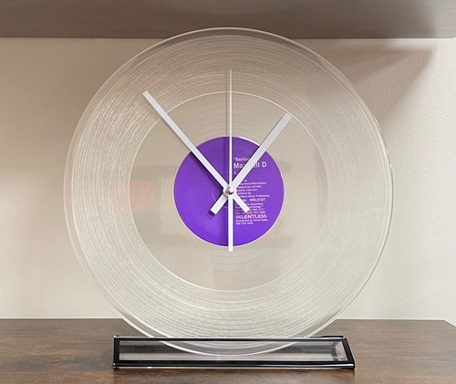 Clear vinyl clock - vinyl, quartz