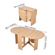 Oval Folding Table Drop Leaf