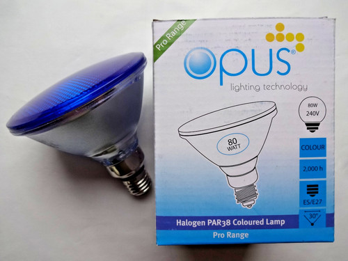 80w blue par38 lamp - 80w,