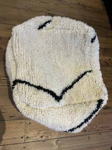 Moroccan beni ourain pouf - moroccan,