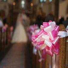 12 Wedding Pew End Bows Decoration Chairs NEW floristry ribbon