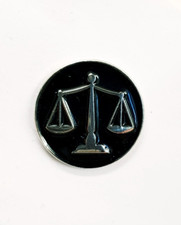 Scales of Justice Pin Badge