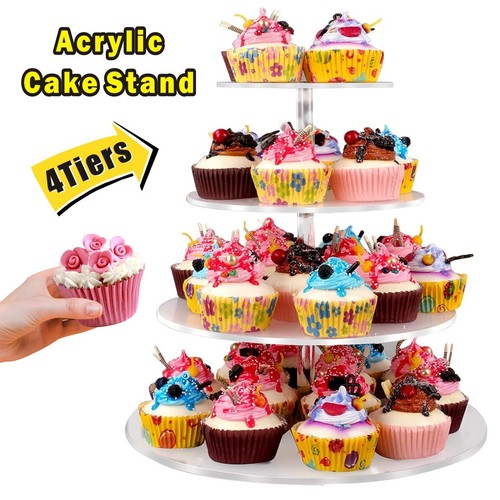 Clear round cupcake stand - clear,