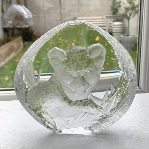 Vintage art glass - vintage, cub