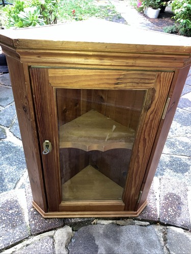 Vintage pine corner display - vintage,