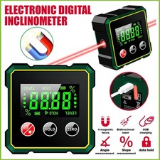 Digital Angle Finder Magnetic Protractor Laser Level Box Inclinometer Tool